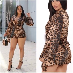 Fashion Nova Prowling Around Leopard Romper